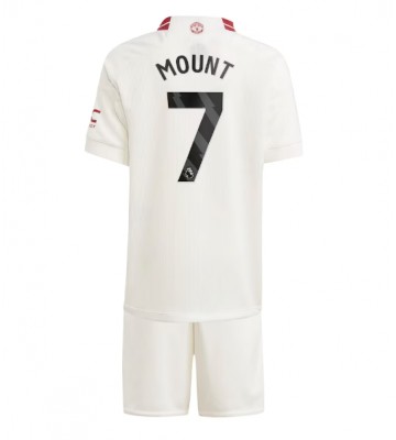 Manchester United Mason Mount #7 Tredjeställ Barn 2023-24 Kortärmad (+ Korta byxor)